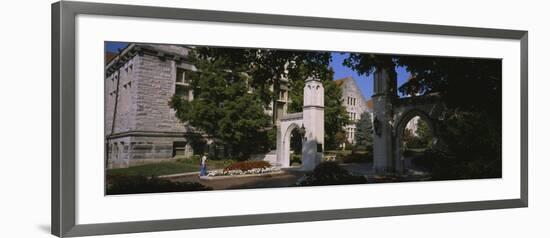 Trees in a Campus, Sample Gates, Indiana University, Bloomington, Monroe County, Indiana, USA-null-Framed Photographic Print