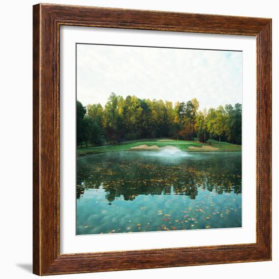 Trees in a Golf Course, Congressional Country Club, 11th Gold Nine, Potomac, Maryland, USA-null-Framed Photographic Print