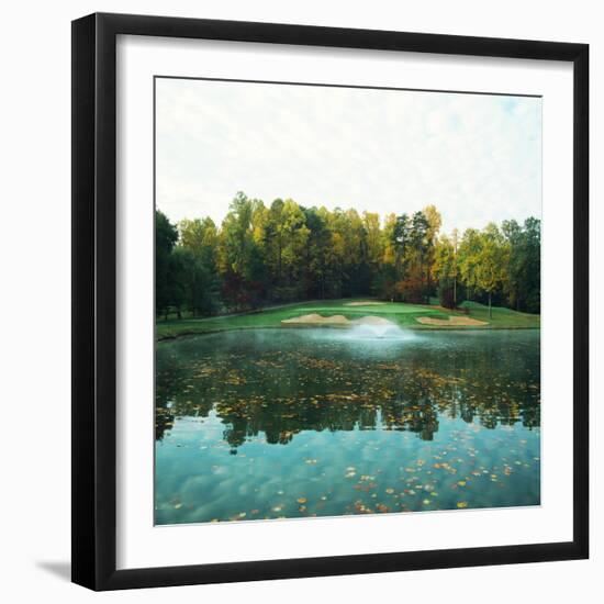 Trees in a Golf Course, Congressional Country Club, 11th Gold Nine, Potomac, Maryland, USA-null-Framed Photographic Print