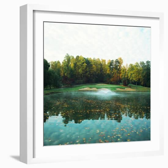 Trees in a Golf Course, Congressional Country Club, 11th Gold Nine, Potomac, Maryland, USA-null-Framed Photographic Print