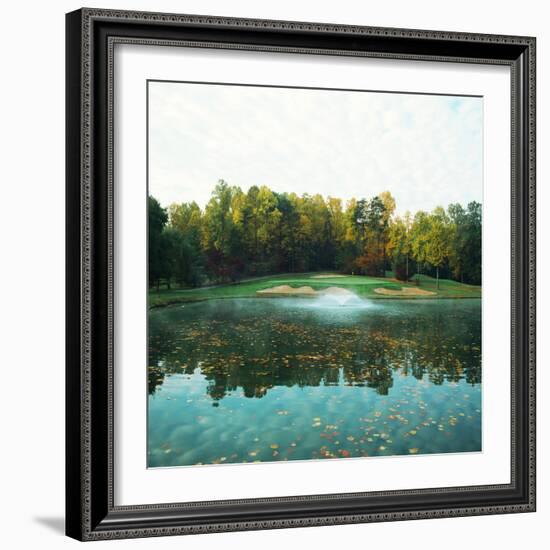 Trees in a Golf Course, Congressional Country Club, 11th Gold Nine, Potomac, Maryland, USA-null-Framed Photographic Print