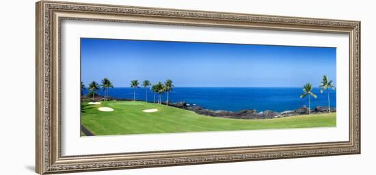 Trees in a Golf Course, Kona Country Club Ocean Course, Kailua Kona, Hawaii-null-Framed Photographic Print