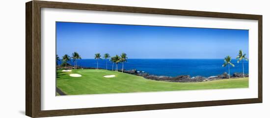 Trees in a Golf Course, Kona Country Club Ocean Course, Kailua Kona, Hawaii-null-Framed Photographic Print