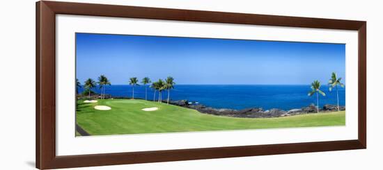 Trees in a Golf Course, Kona Country Club Ocean Course, Kailua Kona, Hawaii-null-Framed Photographic Print