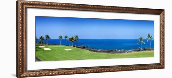 Trees in a Golf Course, Kona Country Club Ocean Course, Kailua Kona, Hawaii-null-Framed Photographic Print