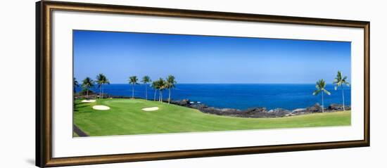 Trees in a Golf Course, Kona Country Club Ocean Course, Kailua Kona, Hawaii-null-Framed Photographic Print