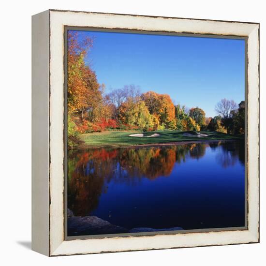 Trees in a Golf Course, Patterson Club, Fairfield, Connecticut, USA-null-Framed Premier Image Canvas