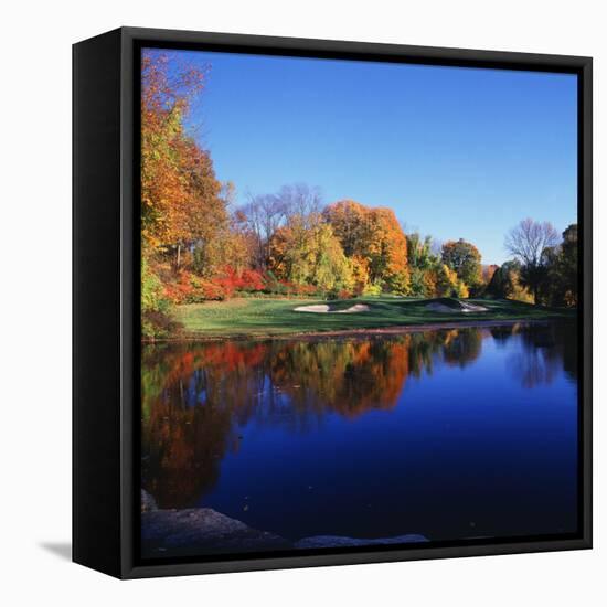 Trees in a Golf Course, Patterson Club, Fairfield, Connecticut, USA-null-Framed Premier Image Canvas