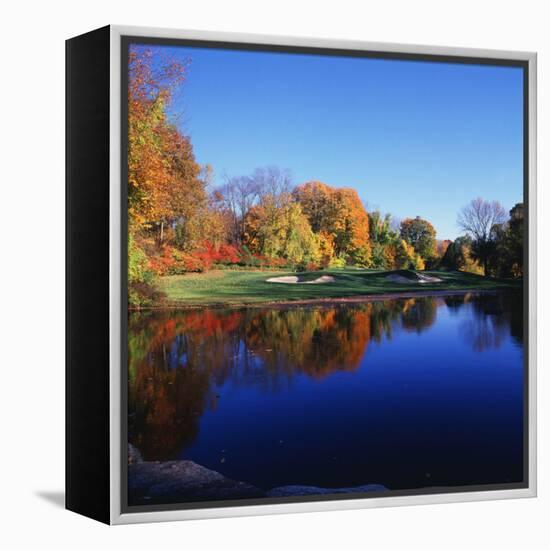 Trees in a Golf Course, Patterson Club, Fairfield, Connecticut, USA-null-Framed Premier Image Canvas