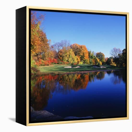 Trees in a Golf Course, Patterson Club, Fairfield, Connecticut, USA-null-Framed Premier Image Canvas