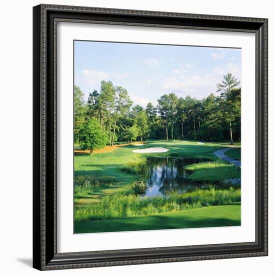 Trees in a Golf Course, Pine Needles Lodge and Golf Club, Pinehurst, Moore County--Framed Photographic Print