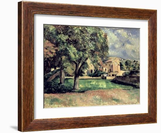 Trees in a Park, Jas de Bouffan, 1885-87-Paul Cézanne-Framed Giclee Print