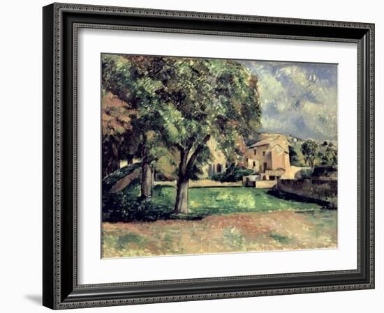 Trees in a Park, Jas de Bouffan, 1885-87-Paul Cézanne-Framed Giclee Print