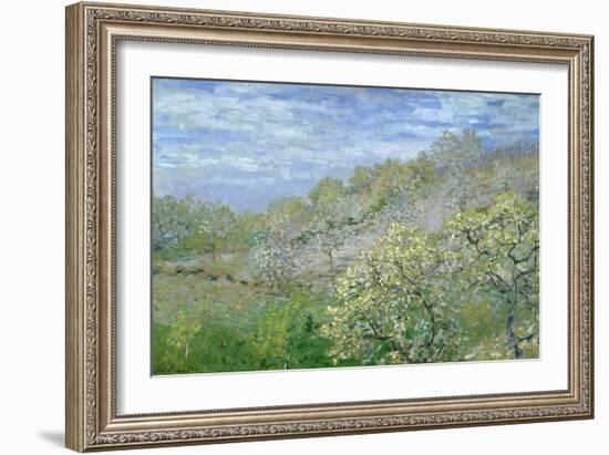 Trees in Blossom-Claude Monet-Framed Giclee Print