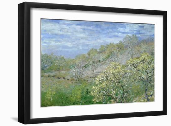 Trees in Blossom-Claude Monet-Framed Giclee Print