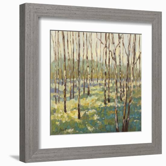 Trees in Blue Green-Libby Smart-Framed Art Print