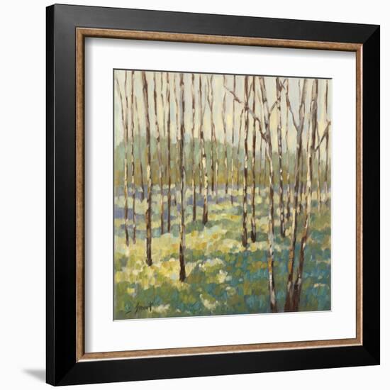 Trees in Blue Green-Libby Smart-Framed Art Print