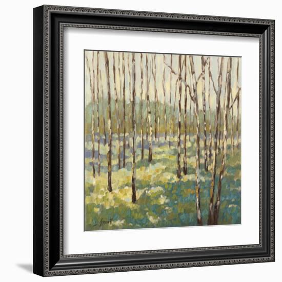 Trees in Blue Green-Libby Smart-Framed Art Print