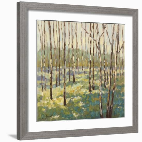 Trees in Blue Green-Libby Smart-Framed Art Print