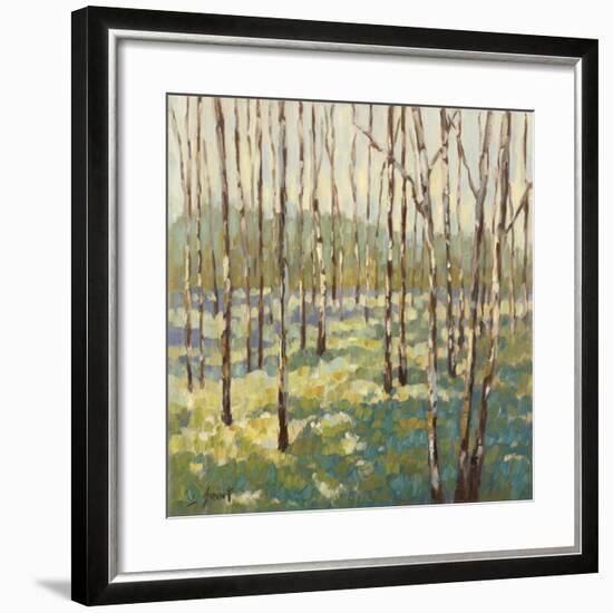 Trees in Blue Green-Libby Smart-Framed Art Print