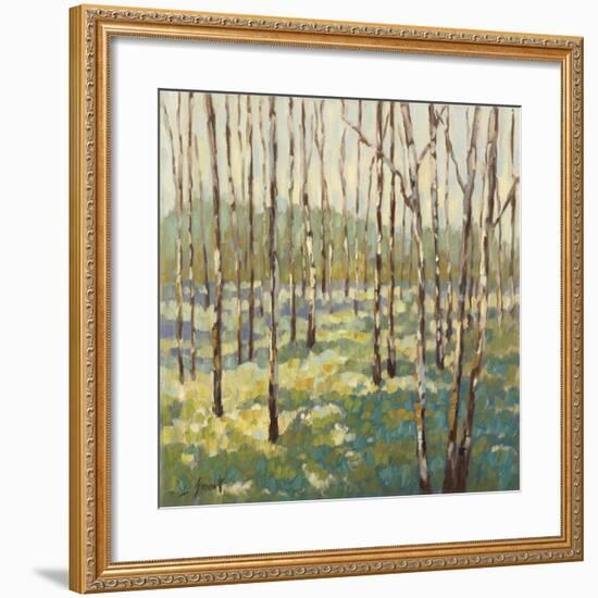 Trees in Blue Green-Libby Smart-Framed Art Print