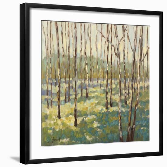 Trees in Blue Green-Libby Smart-Framed Art Print