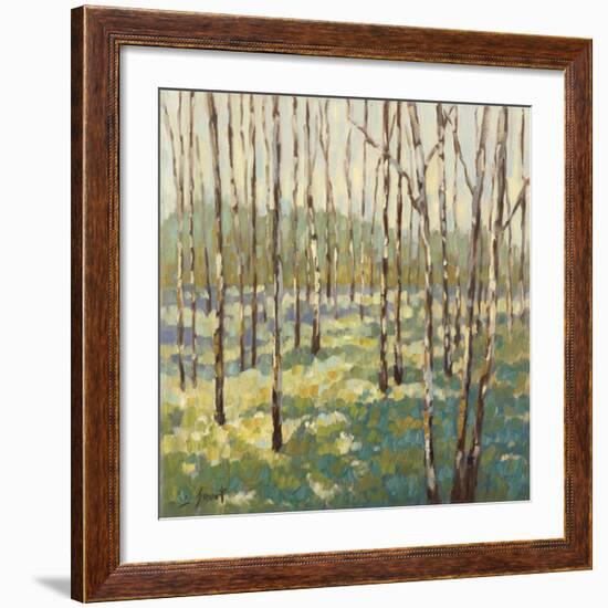 Trees in Blue Green-Libby Smart-Framed Art Print