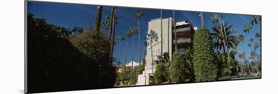 Trees in Front of a Hotel, Beverly Hills Hotel, Beverly Hills, Los Angeles County, California, USA-null-Mounted Photographic Print