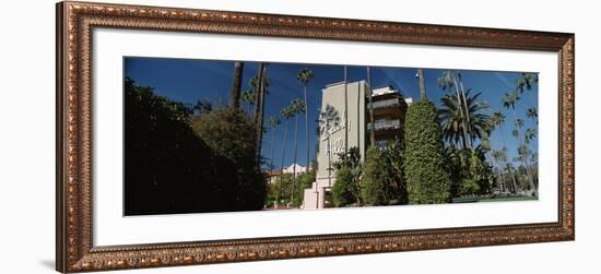 Trees in Front of a Hotel, Beverly Hills Hotel, Beverly Hills, Los Angeles County, California, USA-null-Framed Photographic Print