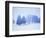 Trees in snow-covered landscape in winter-Herbert Kehrer-Framed Photographic Print