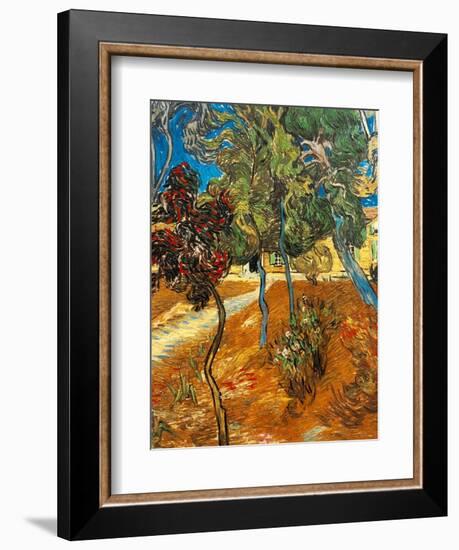 Trees in the Asylum Gardens, Arles, 1889-Vincent van Gogh-Framed Giclee Print