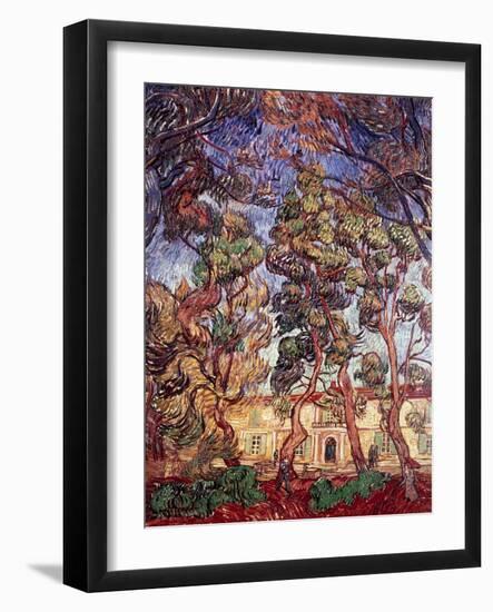Trees in the Garden of Saint-Paul Hospital-Vincent van Gogh-Framed Giclee Print