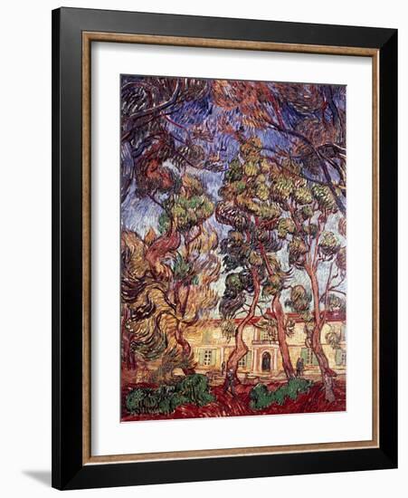 Trees in the Garden of Saint-Paul Hospital-Vincent van Gogh-Framed Giclee Print