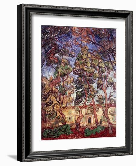 Trees in the Garden of Saint-Paul Hospital-Vincent van Gogh-Framed Giclee Print