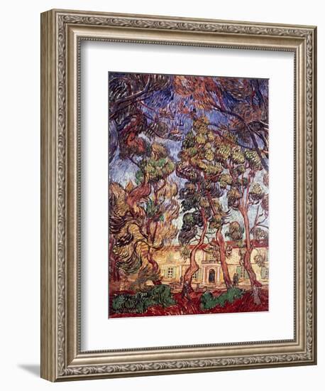 Trees in the Garden of Saint-Paul Hospital-Vincent van Gogh-Framed Giclee Print