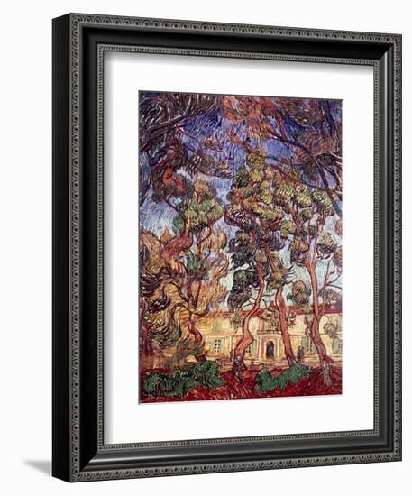 Trees in the Garden of Saint-Paul Hospital-Vincent van Gogh-Framed Giclee Print