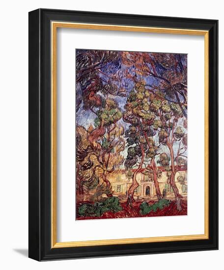 Trees in the Garden of Saint-Paul Hospital-Vincent van Gogh-Framed Giclee Print