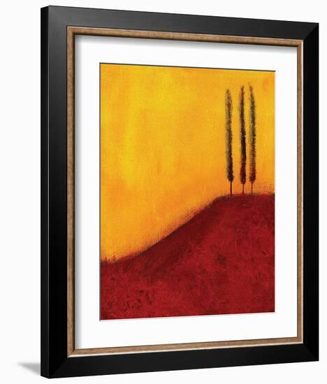Trees on a Hill-V^ Giordano-Framed Art Print
