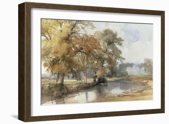 Trees on a Riverbank, Eaton, Norwich, 1847-John Middleton-Framed Giclee Print