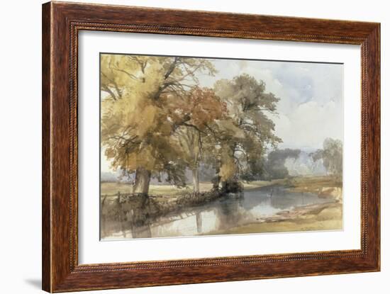 Trees on a Riverbank, Eaton, Norwich, 1847-John Middleton-Framed Giclee Print