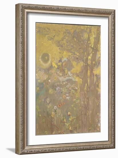 Trees on a Yellow Background, 1901-Odilon Redon-Framed Giclee Print