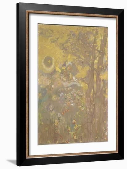 Trees on a Yellow Background, 1901-Odilon Redon-Framed Giclee Print