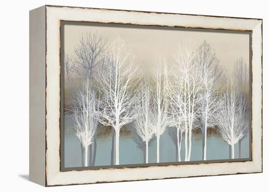 Trees on Aqua-Kate Bennett-Framed Stretched Canvas