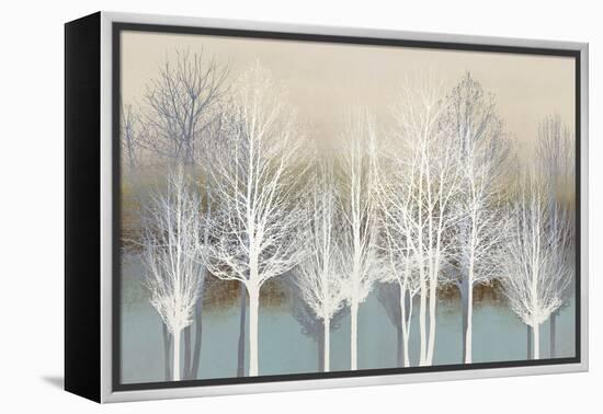 Trees on Aqua-Kate Bennett-Framed Stretched Canvas