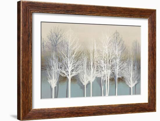 Trees on Aqua-Kate Bennett-Framed Art Print