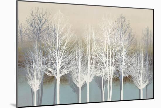 Trees on Aqua-Kate Bennett-Mounted Art Print