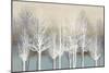 Trees on Aqua-Kate Bennett-Mounted Art Print