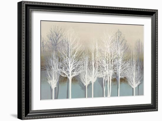 Trees on Aqua-Kate Bennett-Framed Art Print