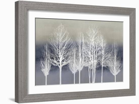 Trees on Blue-Kate Bennett-Framed Art Print