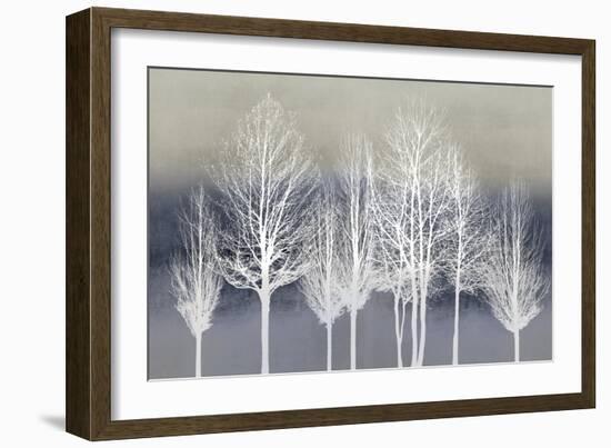 Trees on Blue-Kate Bennett-Framed Art Print